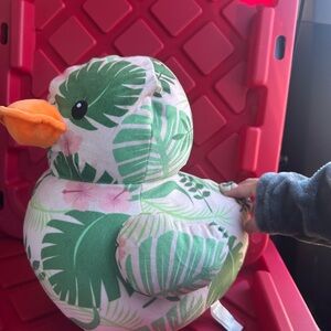 Plush floral duck stuffy